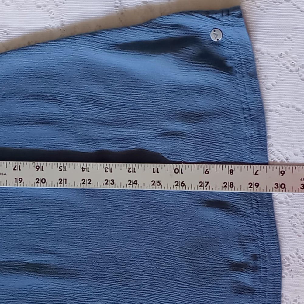 Roxy Girl's Sleeveless A-line Gauze Dress Size 8 Small Dusty Blue - Picture 6 of 11